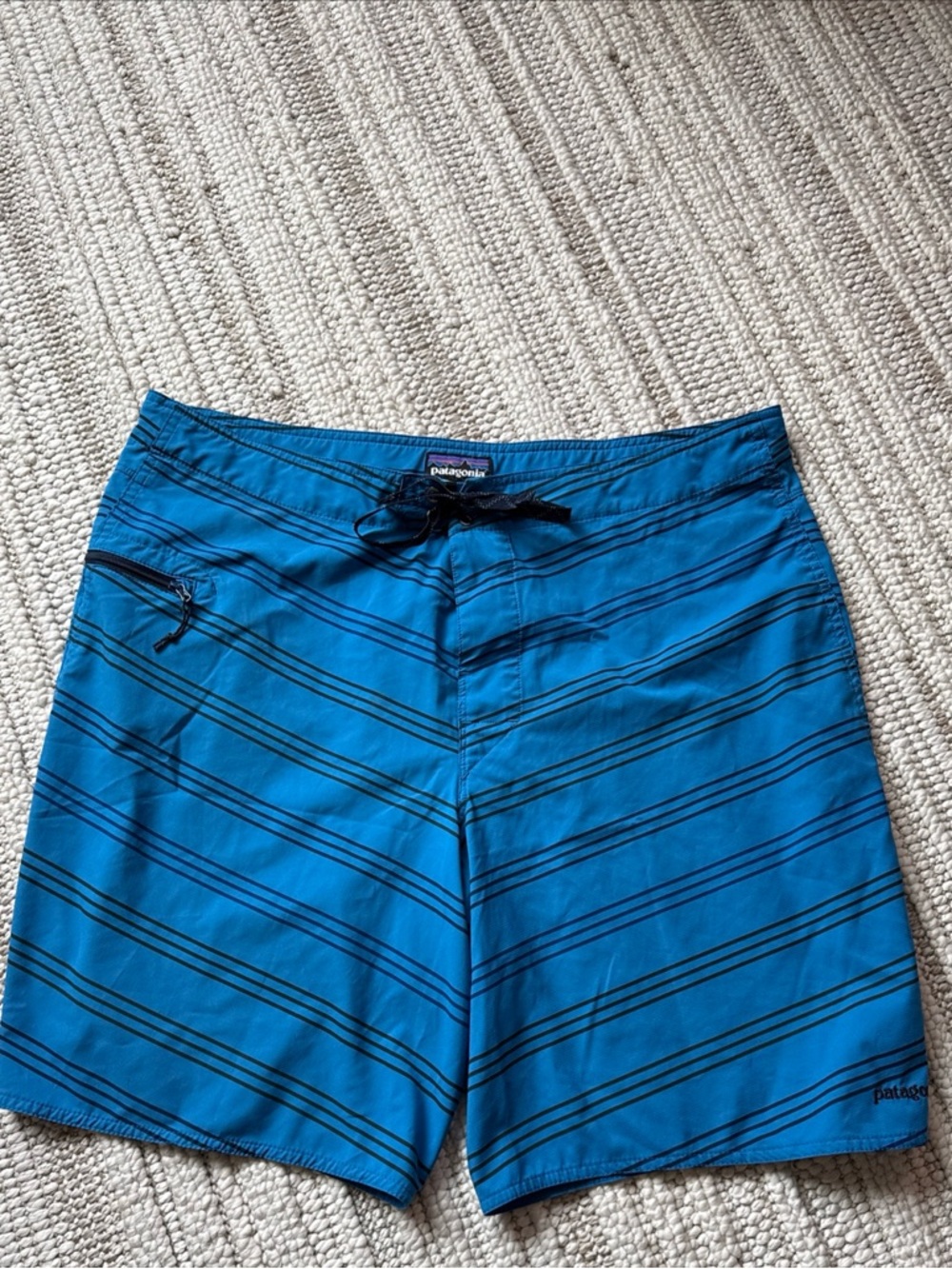 Patagonia Swim Trunks Board Shorts Beach Wear Men Size 38 Striped